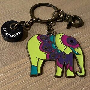 SKAROOTS Enamel Elephat Keychain Fob Purse Charm